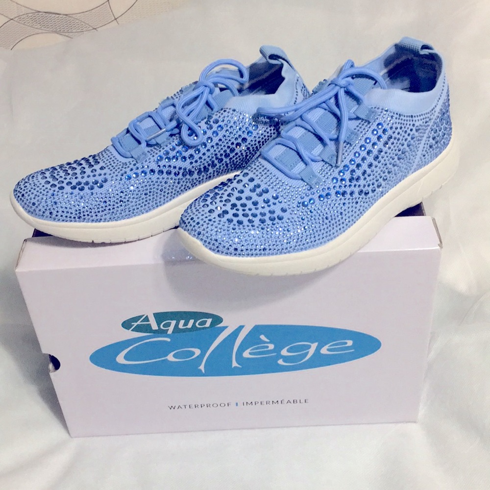 Aqua College waterproof tennis shoes.